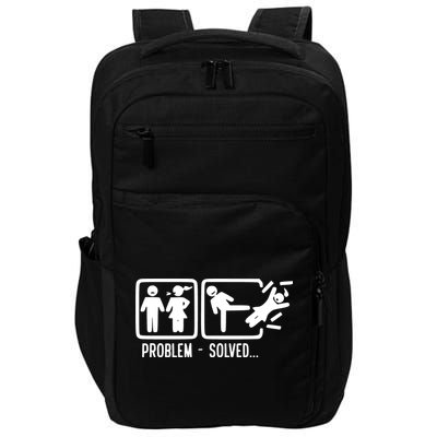 Divorce Problem Solved Funny Break Up Impact Tech Backpack