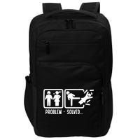 Divorce Problem Solved Funny Break Up Impact Tech Backpack