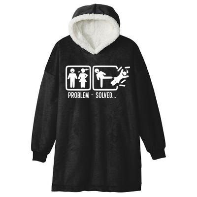 Divorce Problem Solved Funny Break Up Hooded Wearable Blanket