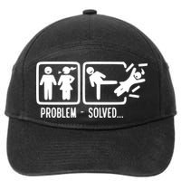 Divorce Problem Solved Funny Break Up 7-Panel Snapback Hat
