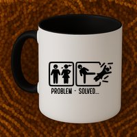 Divorce Problem Solved Funny Break Up Mug