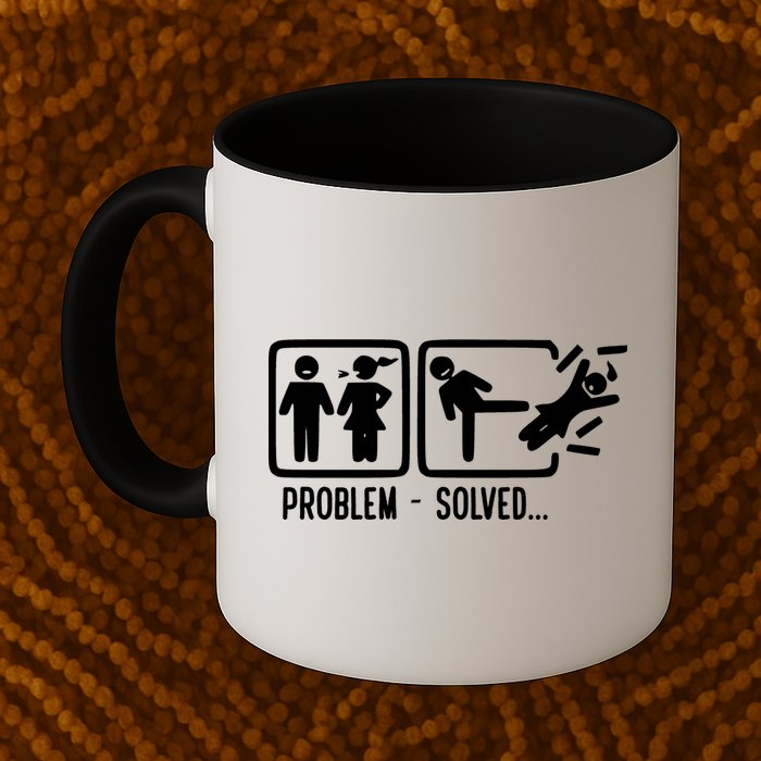 Divorce Problem Solved Funny Break Up Mug