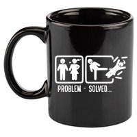 Divorce Problem Solved Funny Break Up 11oz C Handle Ceramic Mug