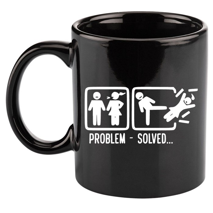 Divorce Problem Solved Funny Break Up 11oz C Handle Ceramic Mug