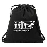 Divorce Problem Solved Funny Break Up Drawstring Bag