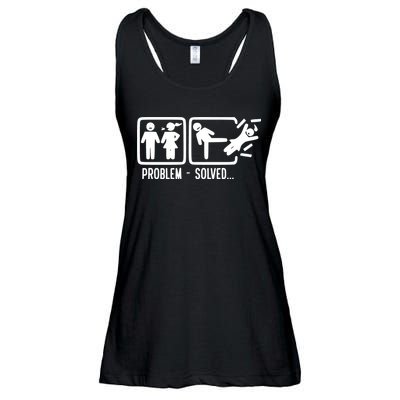 Divorce Problem Solved Funny Break Up Ladies Essential Flowy Tank