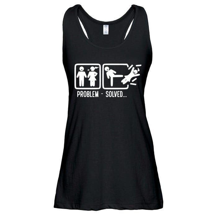 Divorce Problem Solved Funny Break Up Ladies Essential Flowy Tank