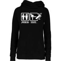 Divorce Problem Solved Funny Break Up Womens Funnel Neck Pullover Hood
