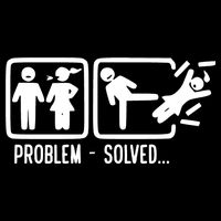 Divorce Problem Solved Funny Break Up Flatbill Hat