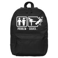 Divorce Problem Solved Funny Break Up 16 in Basic Backpack