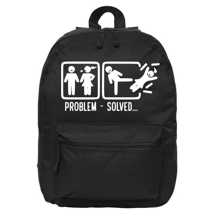 Divorce Problem Solved Funny Break Up 16 in Basic Backpack