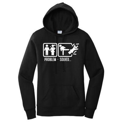Divorce Problem Solved Funny Break Up Women's Pullover Hoodie