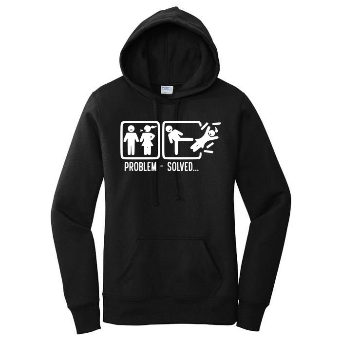 Divorce Problem Solved Funny Break Up Women's Pullover Hoodie