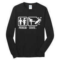 Divorce Problem Solved Funny Break Up Tall Long Sleeve T-Shirt