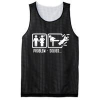 Divorce Problem Solved Funny Break Up Mesh Reversible Basketball Jersey Tank