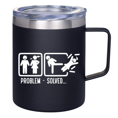 Divorce Problem Solved Funny Break Up 12oz Stainless Steel Coffee Mug