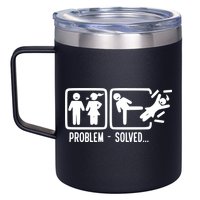 Divorce Problem Solved Funny Break Up 12oz Stainless Steel Coffee Mug