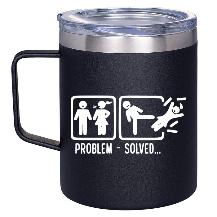 Divorce Problem Solved Funny Break Up 12oz Stainless Steel Coffee Mug