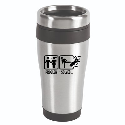 Divorce Problem Solved Funny Break Up 16oz Travel Tumbler