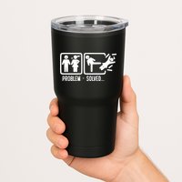 Divorce Problem Solved Funny Break Up Tumbler