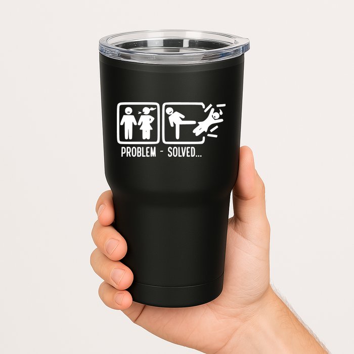 Divorce Problem Solved Funny Break Up Tumbler