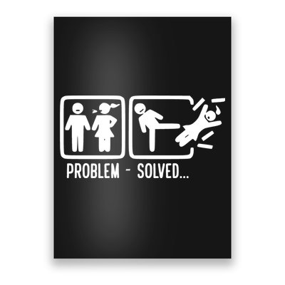 Divorce Problem Solved Funny Break Up Poster