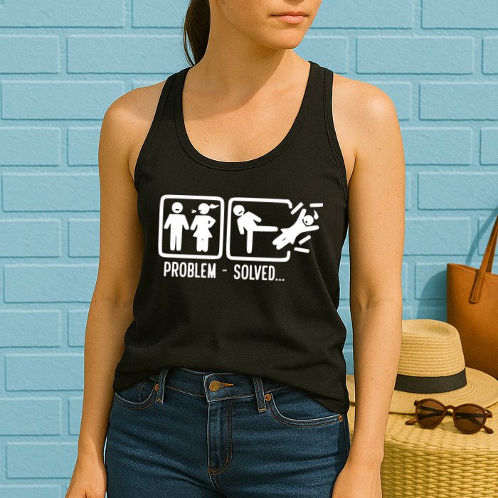Divorce Problem Solved Funny Break Up Womens Tank Top