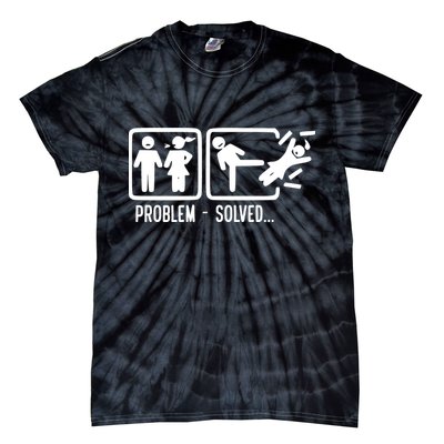 Divorce Problem Solved Funny Break Up Tie-Dye T-Shirt