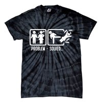 Divorce Problem Solved Funny Break Up Tie-Dye T-Shirt
