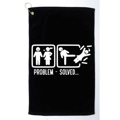 Divorce Problem Solved Funny Break Up Golf Towel