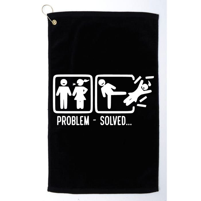 Divorce Problem Solved Funny Break Up Golf Towel