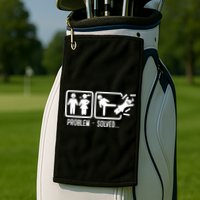 Divorce Problem Solved Funny Break Up Golf Towel