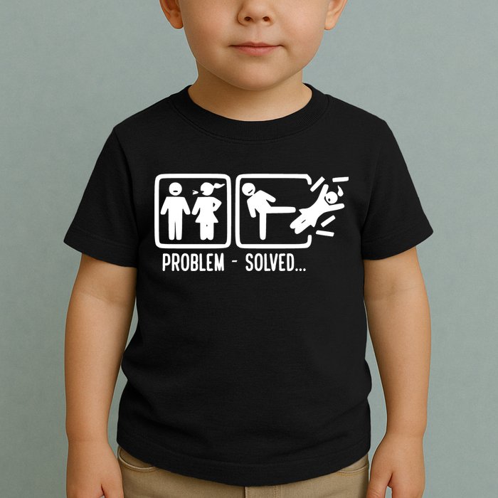 Divorce Problem Solved Funny Break Up Toddler T-Shirt