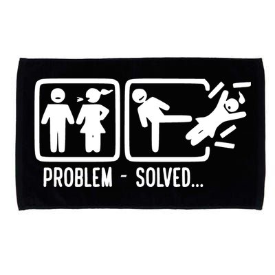 Divorce Problem Solved Funny Break Up Microfiber Hand Towel