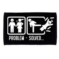 Divorce Problem Solved Funny Break Up Microfiber Hand Towel