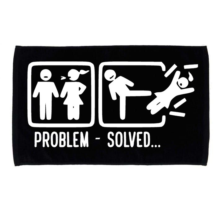 Divorce Problem Solved Funny Break Up Microfiber Hand Towel