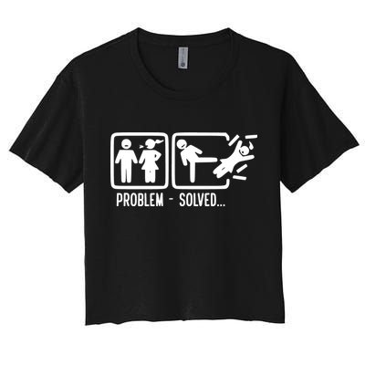 Divorce Problem Solved Funny Break Up Crop Top