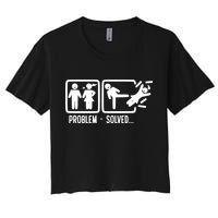 Divorce Problem Solved Funny Break Up Crop Top