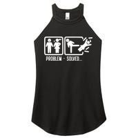 Divorce Problem Solved Funny Break Up Women's Perfect Tri Rocker Tank