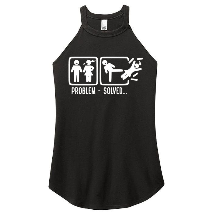 Divorce Problem Solved Funny Break Up Women's Perfect Tri Rocker Tank