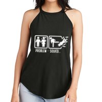 Divorce Problem Solved Funny Break Up Women's Perfect Tri Rocker Tank
