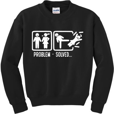 Divorce Problem Solved Funny Break Up Kids Sweatshirt