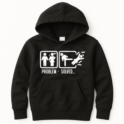 Divorce Problem Solved Funny Break Up Kids Hoodie