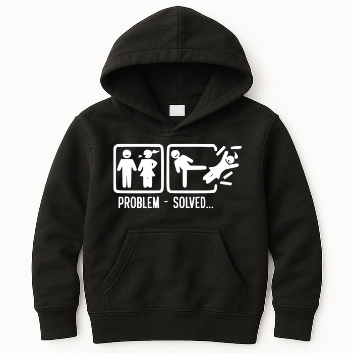 Divorce Problem Solved Funny Break Up Kids Hoodie