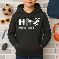 Divorce Problem Solved Funny Break Up Kids Hoodie
