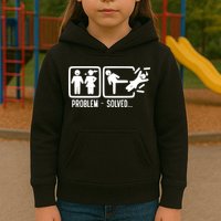 Divorce Problem Solved Funny Break Up Kids Hoodie