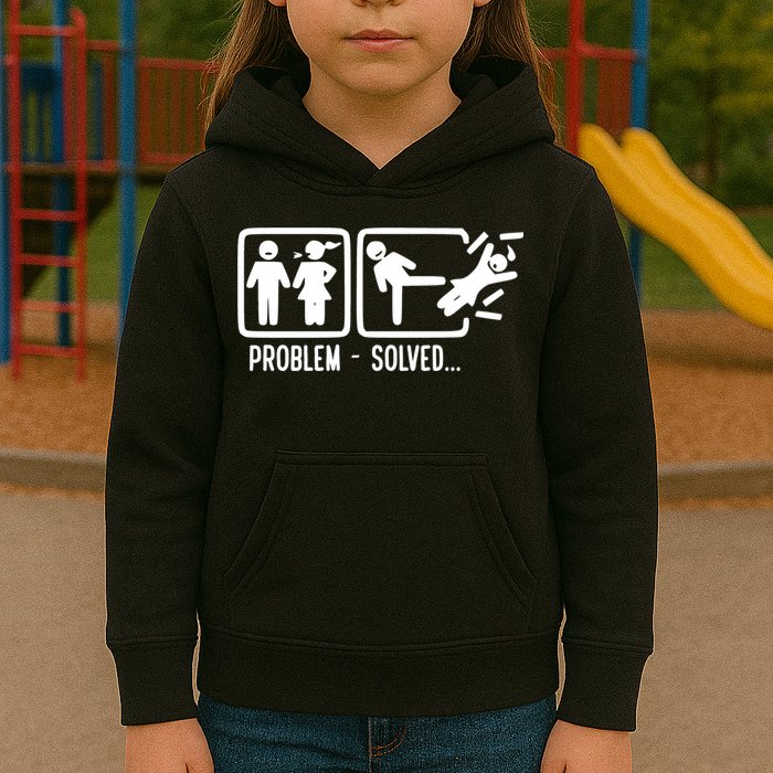 Divorce Problem Solved Funny Break Up Kids Hoodie