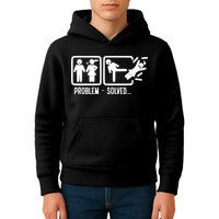 Divorce Problem Solved Funny Break Up Kids Hoodie