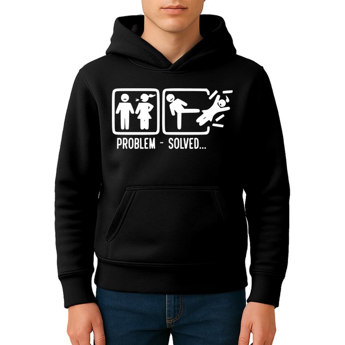 Divorce Problem Solved Funny Break Up Kids Hoodie