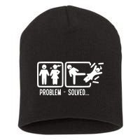 Divorce Problem Solved Funny Break Up Short Acrylic Beanie